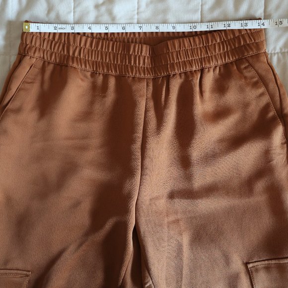 Banana Republic Copper Satin Cargo Joggers - Picture 3 of 9